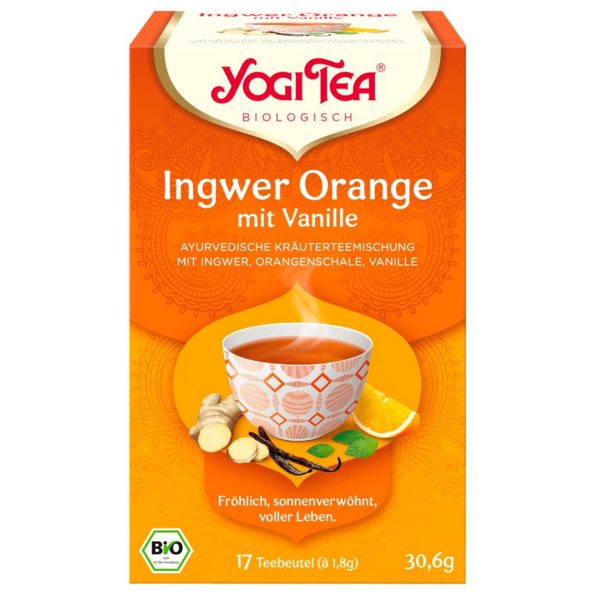 Yogi Tea Ingwer-Orange Bio 30,6g, 17 Beutel